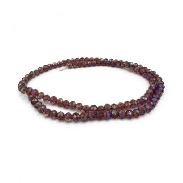 Cristaux 4 mm facettés Violet Transparent Changeant | Tessiland