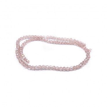 Cristaux 4 mm facettés Orchidée Transparent Irisé | Tessiland