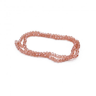 Faceted Crystals 4 mm Transparent Iridescent Pale Pink | Tessiland