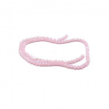 Cristalli sfaccettati in vetro 4mm per bijoux A157 rosa