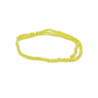 4mm Faceted Glass Crystals for Jewelry A055 limone