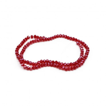 Cristalli 4mm sfaccettati in vetro per bijoux A089 rubino