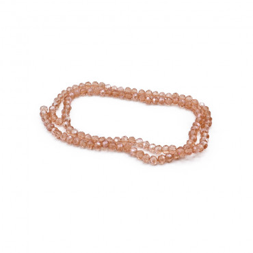 Faceted Crystals 4 mm Transparent Peach| Tessiland