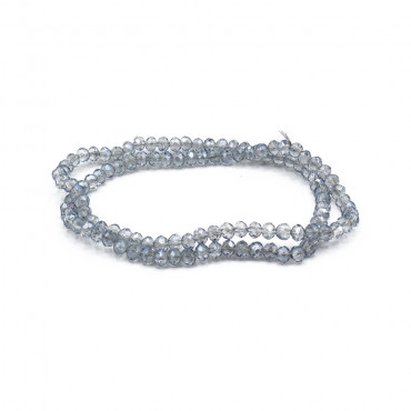 Cristaux 4 mm facettés Brouillard Transparent Irisé | Tessiland