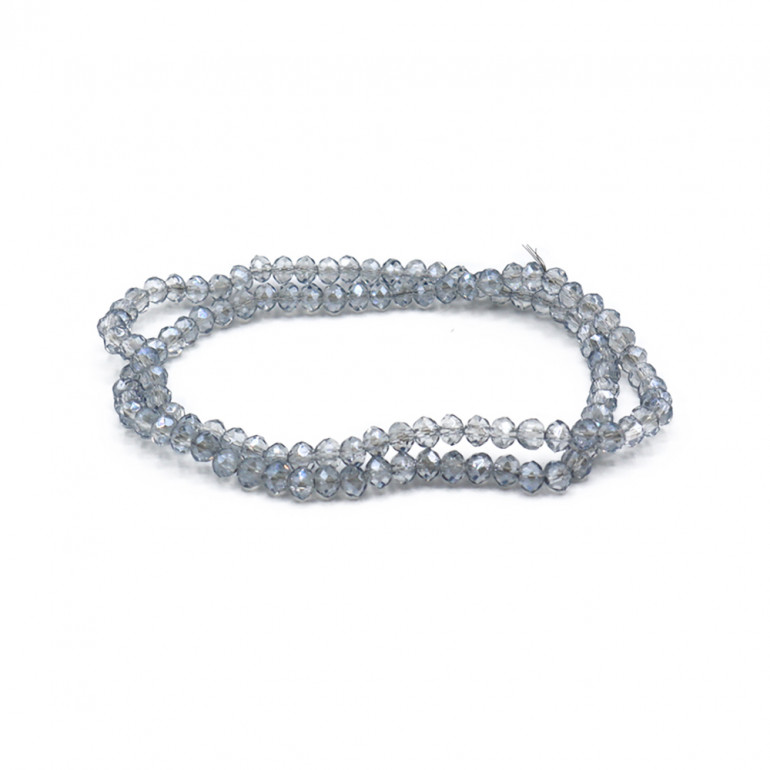 Cristaux 4 mm facettés Brouillard Transparent Irisé | Tessiland