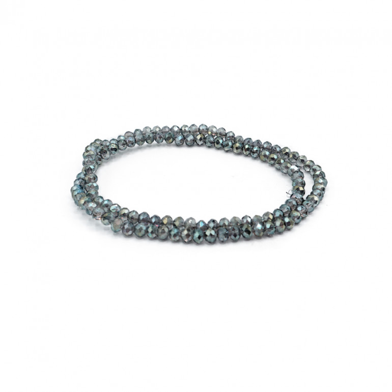 Cristaux 4 mm facettés Gris Transparent Changeant | Tessiland