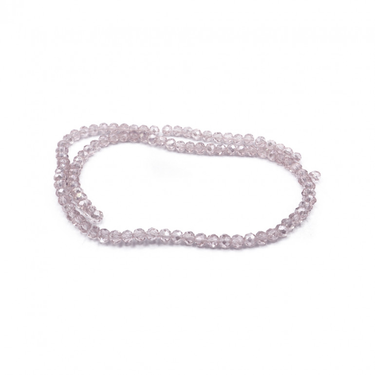 Cristaux 4 mm facettés Lilas Transparent Irisé | Tessiland