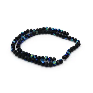 6mm Faceted Glass Crystals for Jewelry A172 nero