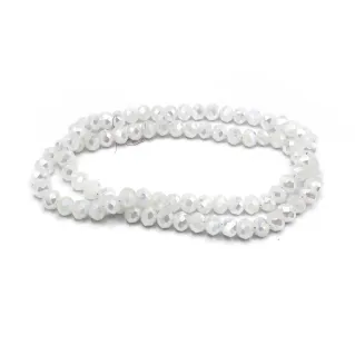 Cristaux en verre à facettes de 6 mm pour bijoux A245 bianco
