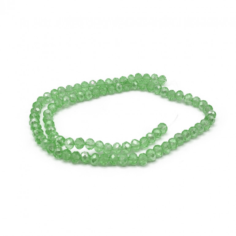 Crystals 6 mm Transparent Apple, faceted glass | Tessiland