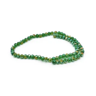 Cristales facetados de 6mm de vidrio para bisutería A032 verde