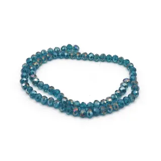 6mm Faceted Glass Crystals for Jewelry A048 cobalto iride