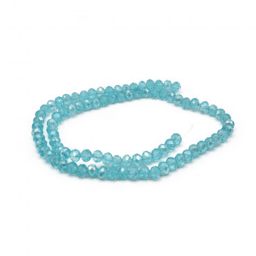 Cristalli sfaccettati in vetro 6mm per bijoux A034 celeste