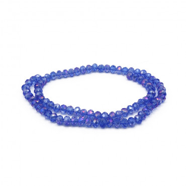 Cristalli sfaccettati in vetro 6mm per bijoux A036 azzurro