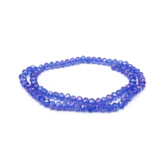 6mm Faceted Glass Crystals for Jewelry A037 bluette