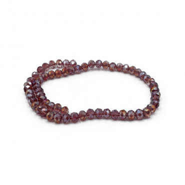 Cristaux 6 mm Violet Transparent Changeant, verre facetté | Tessiland