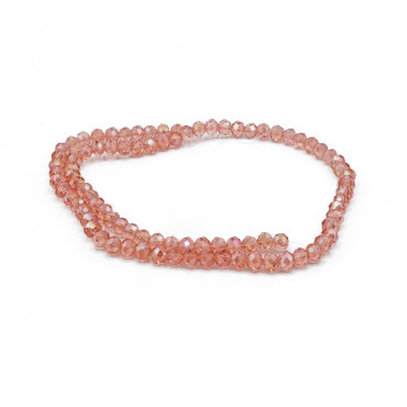 Cristalli 6mm sfaccettati in vetro per bijoux A054 cipria