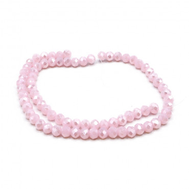 Cristalli sfaccettati in vetro 6mm per bijoux A157 rosa