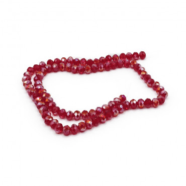 Cristalli 6mm sfaccettati in vetro per bijoux A089 rubino