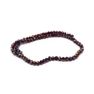 6mm Faceted Glass Crystals for Jewelry A091 melanzana