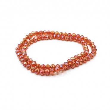 Crystals 6 mm Solid Shimmering Medlar, faceted glass | Tessiland