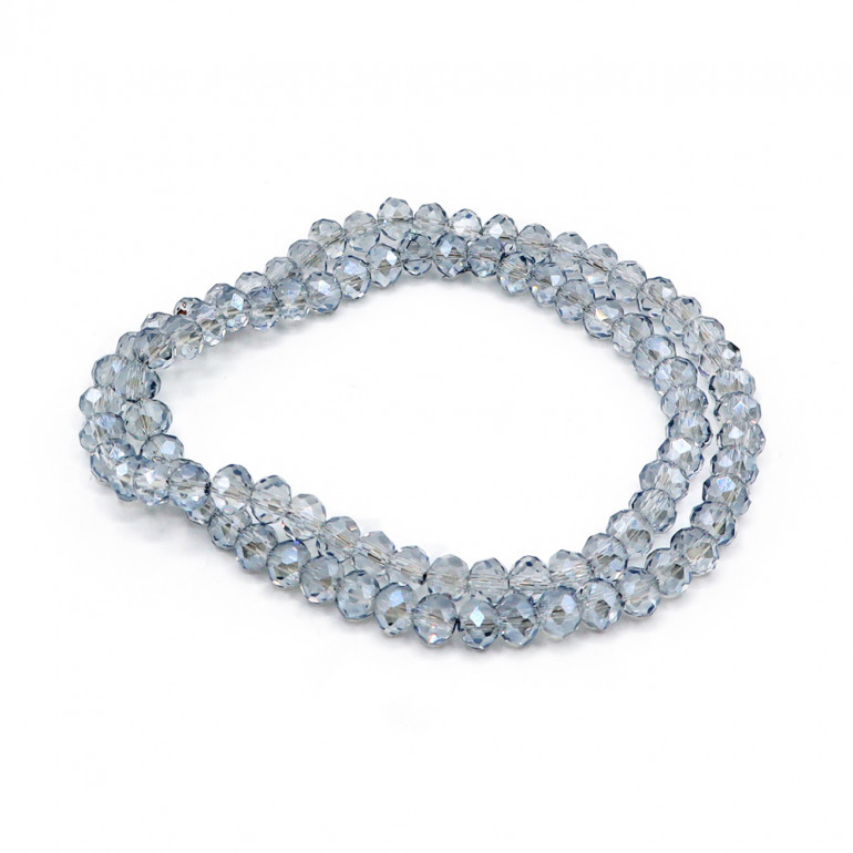 Crystals 6 mm  Transparent Iridescent  Fog, faceted glass | Tessiland