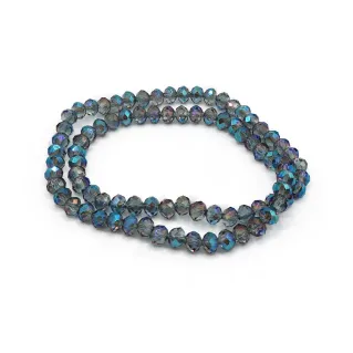6mm Faceted Glass Crystals for Jewelry A212 fumo
