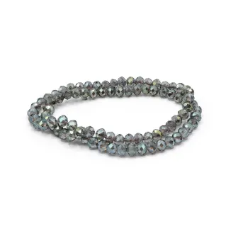 Cristaux en verre à facettes de 6 mm pour bijoux A207 grigio