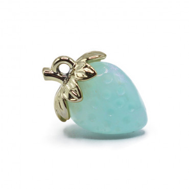Ciondolo Strawberry fragola in resina effetto marmo per bijoux Tiffany