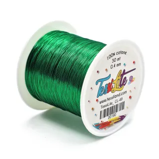 Tessilite fil fin pour bijoux effet métallique Verde cl49