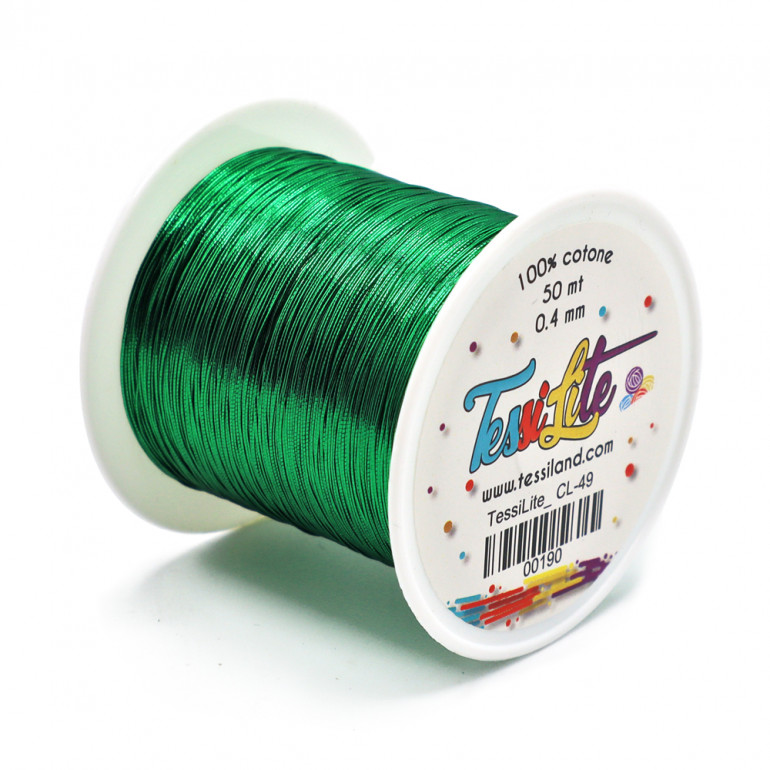 Tessilite: Filato Sottile per Gioielli Tessili Verde CL49 | Tessiland