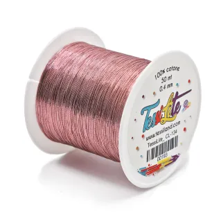 Tessilite thin yarn for metallic-effect bijoux Rosa antico cl134