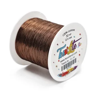 Tessilite hilo fino para bisutería con efecto metálico Bronzo cl54
