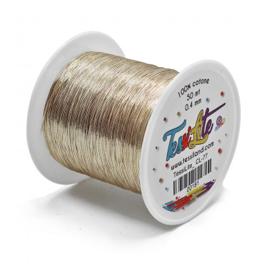 Tessilite filato sottile per bijoux effetto metallico Lino cl77