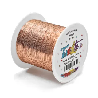 Tessilite hilo fino para bisutería con efecto metálico Rose gold cl214