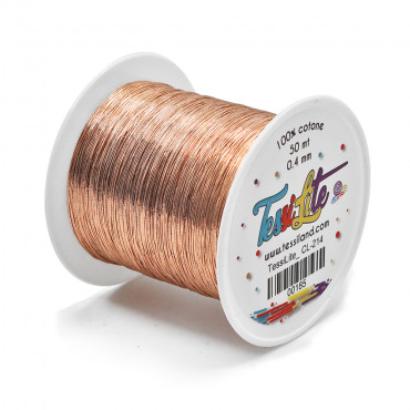 Tessilite filato sottile per bijoux effetto metallico Rose gold cl214