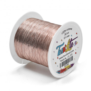 Tessilite filato sottile per bijoux effetto metallico Rosa aureo cl225