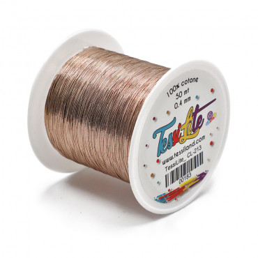 Tessilite filato sottile per bijoux effetto metallico Bronzo rosato cl213