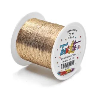 Tessilite hilo fino para bisutería con efecto metálico Ottone champagne cl185