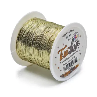 Tessiluxe hilo para bijoux con efecto metálico Oro damasco 4078
