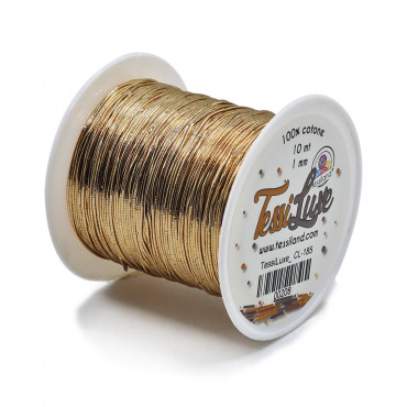 Tessiluxe filato per bijoux effetto metallico Ottone champagne cl185