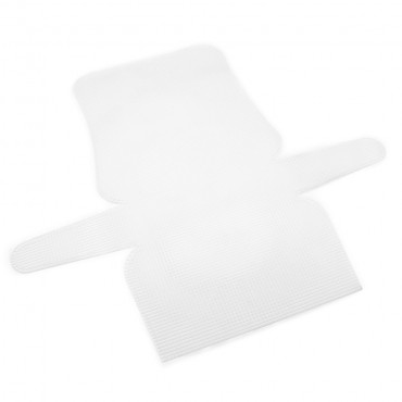 Rete Canvas Sagomata per Pochette a Uncinetto Ricamo e Bargello Bianco