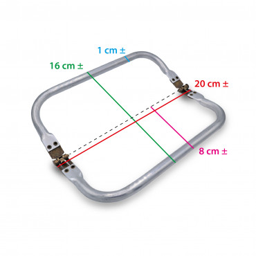 Arch Purse Frame in Aluminum 20x8 cm, HQ | Tessiland