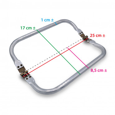 Arch Purse Frame in Aluminum 25x8,5 cm, HQ | Tessiland