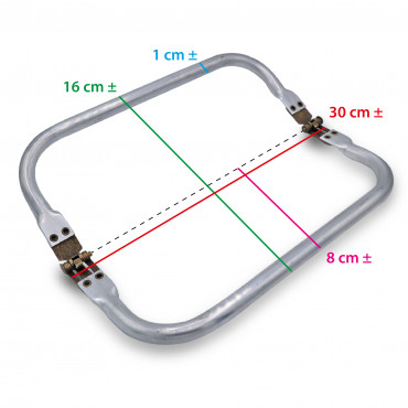 Arch Purse Frame in Aluminum 30x9 cm, HQ | Tessiland