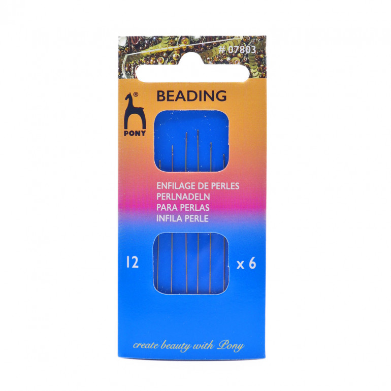 Beading Needles, size 12, strong and flexible | Tessiland