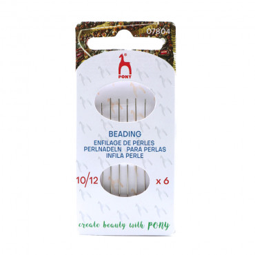 Beading Needles, size 10/12, strong and flexible | Tessiland