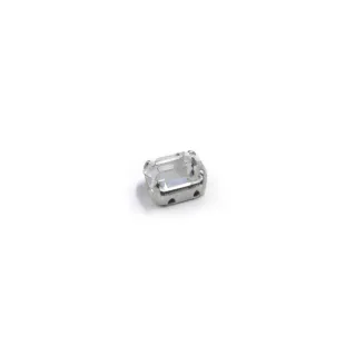 Rectangular Austrian Glass Crystal Nickel Free for Jewelry Argento