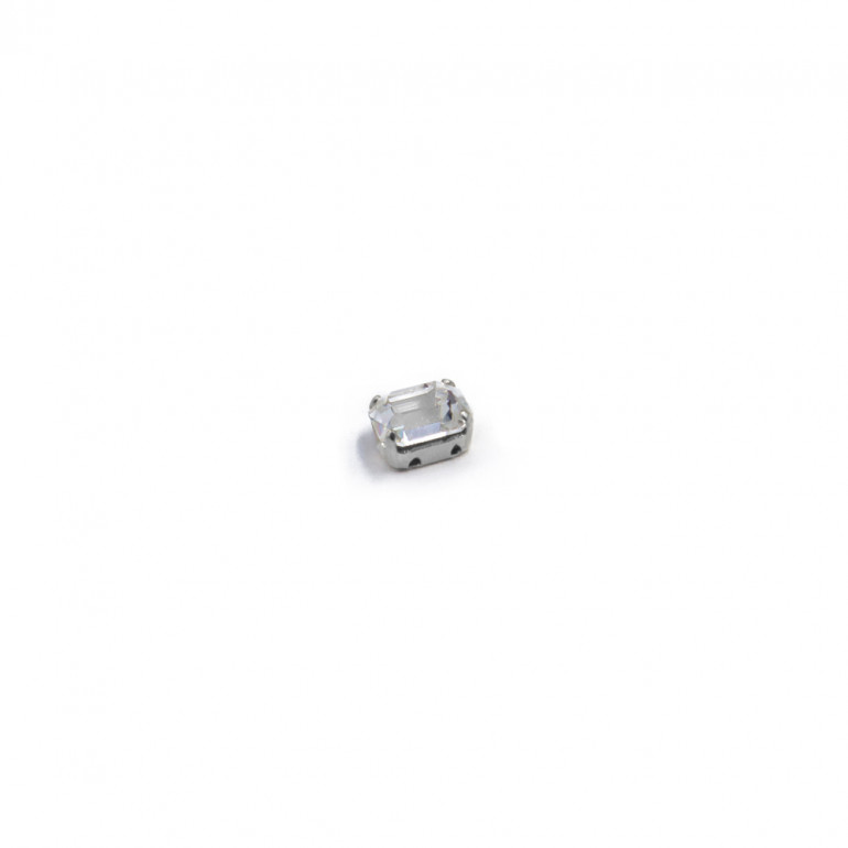 Silver rectangular Crystal 6 mm | Tessiland