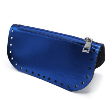Set Tacos in ecopelle con zip per pochette e astucci handmade Bluette